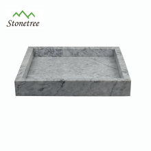 square natural stone marble tray